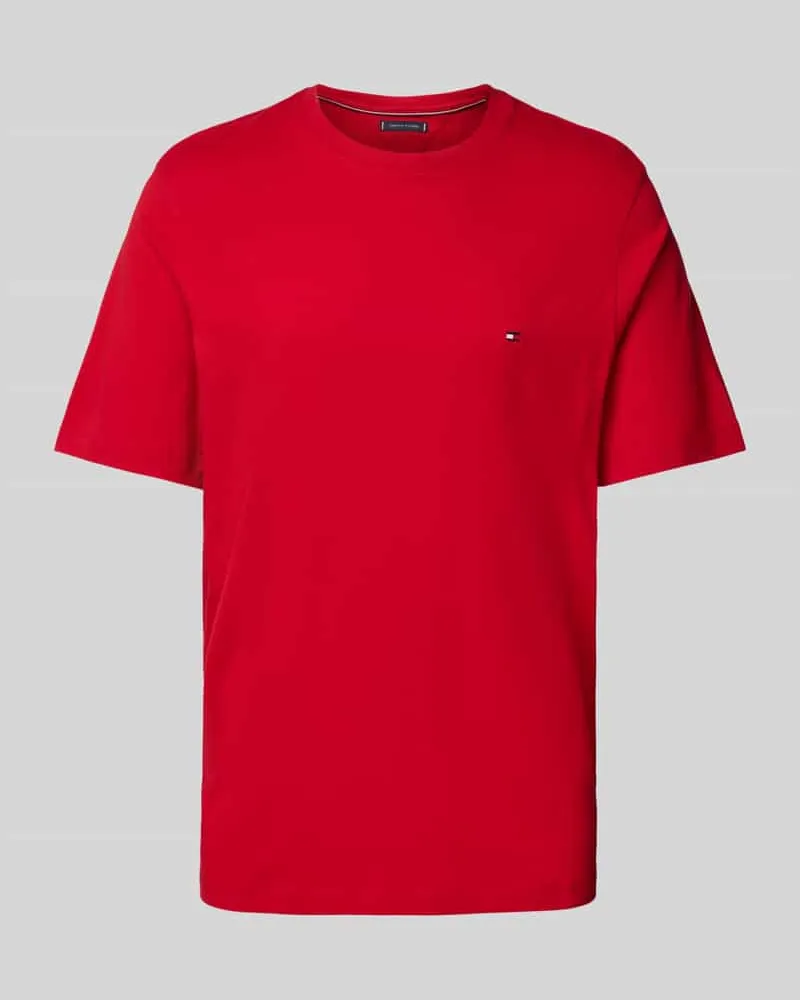 Tommy Hilfiger Regular Fit T-Shirt aus reiner Baumwolle Rot