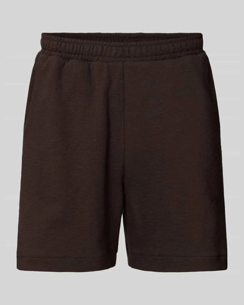 Lacoste Regular Fit Sweatshorts aus reiner Baumwolle Schoko