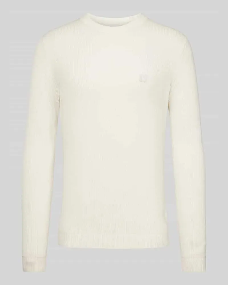 Calvin Klein Strickpullover mit Label-Badge 
