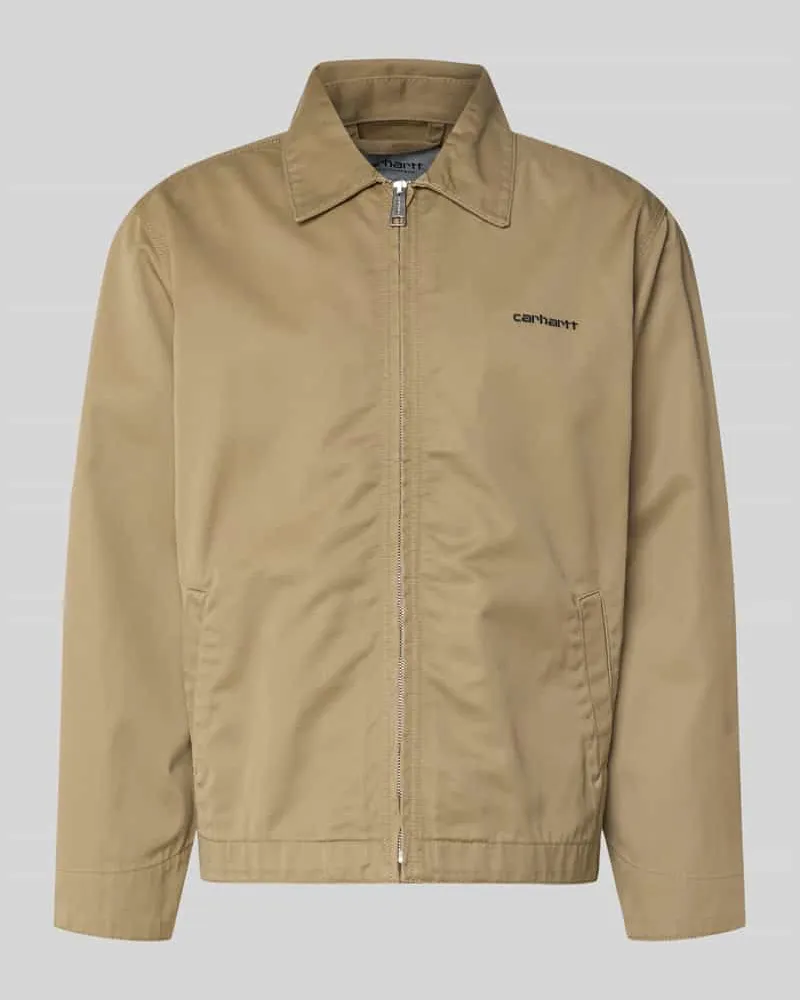 Carhartt WIP Jacke mit Label-Stitching und Eingrifftaschen Beige