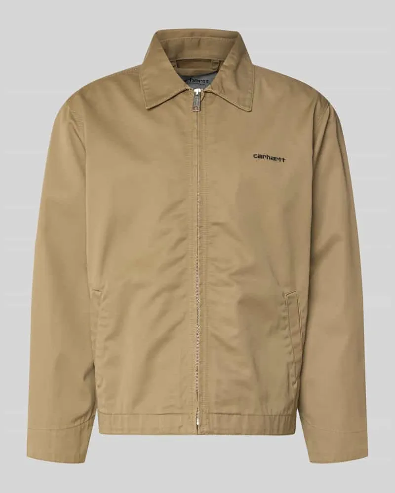 Carhartt WIP Jacke mit Label-Stitching und Eingrifftaschen Beige