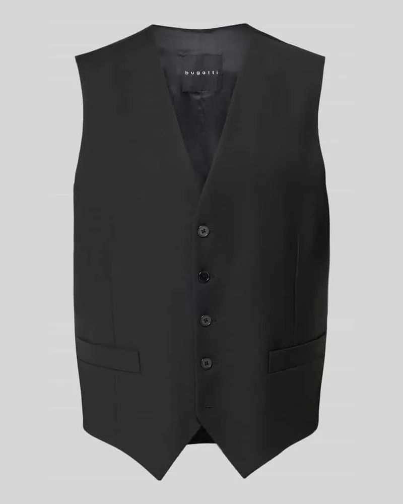 Bugatti Weste mit V-Ausschnitt Black