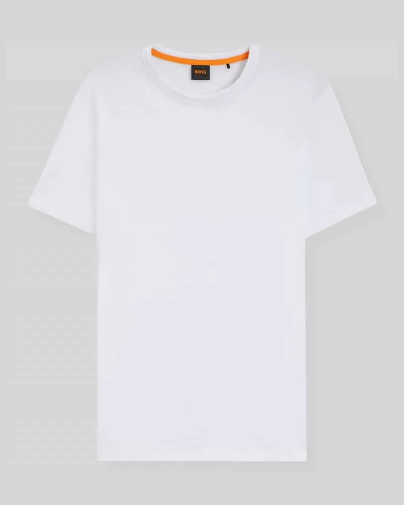 HUGO BOSS Regular Fit T-Shirt aus reiner Baumwolle Modell 'TEGOOD Weiss