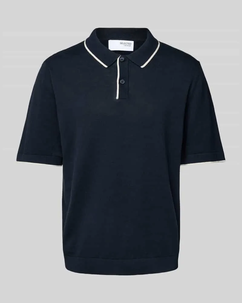 Selected Homme Poloshirt aus Baumwoll-Leinen-Mix Modell 'MATTIS 