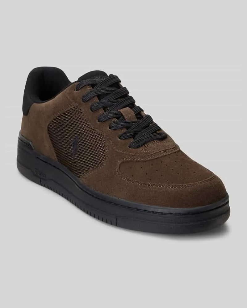 Ralph Lauren Sneaker aus echtem Veloursleder Modell 'MASTERS Dunkelbraun