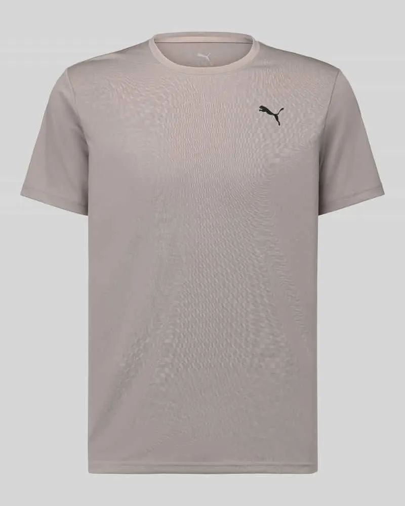 Puma Regular Fit Sport-T-Shirt mit Logo-Print Schlamm
