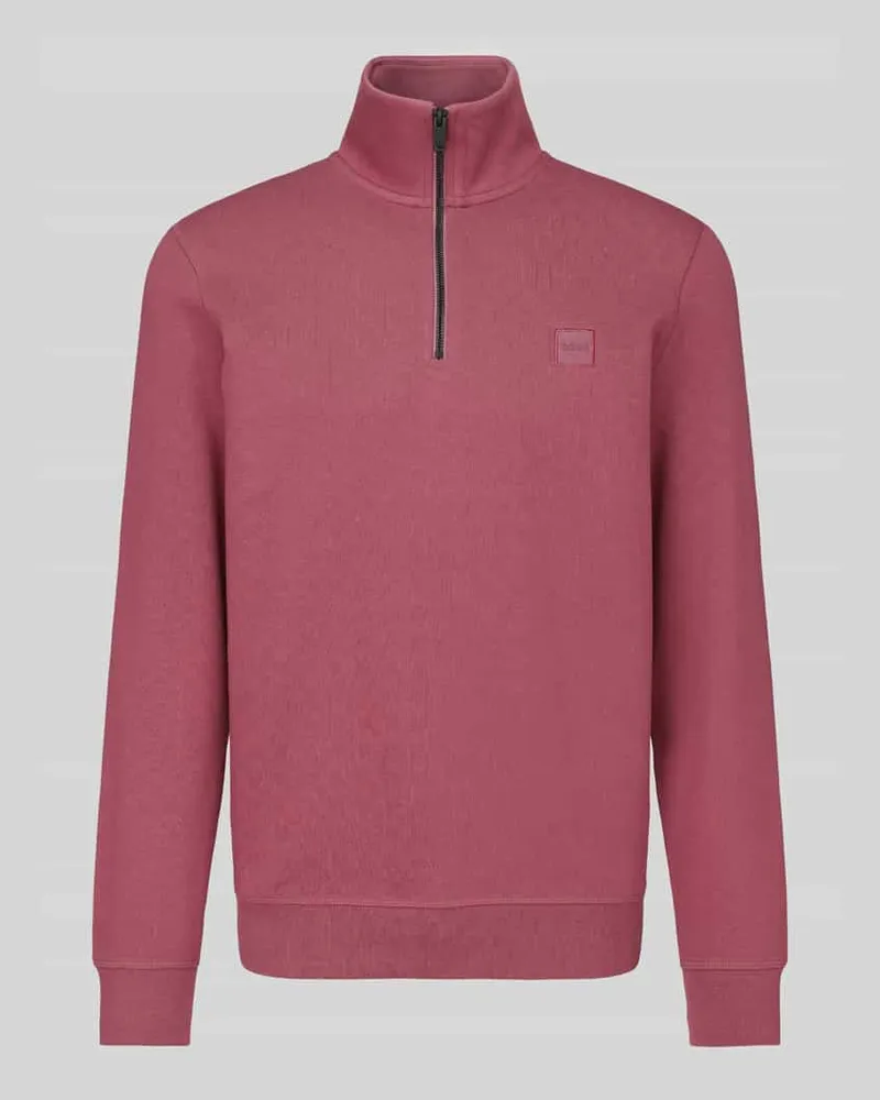 HUGO BOSS Troyer mit Logo-Patch Zetrust Altrosa