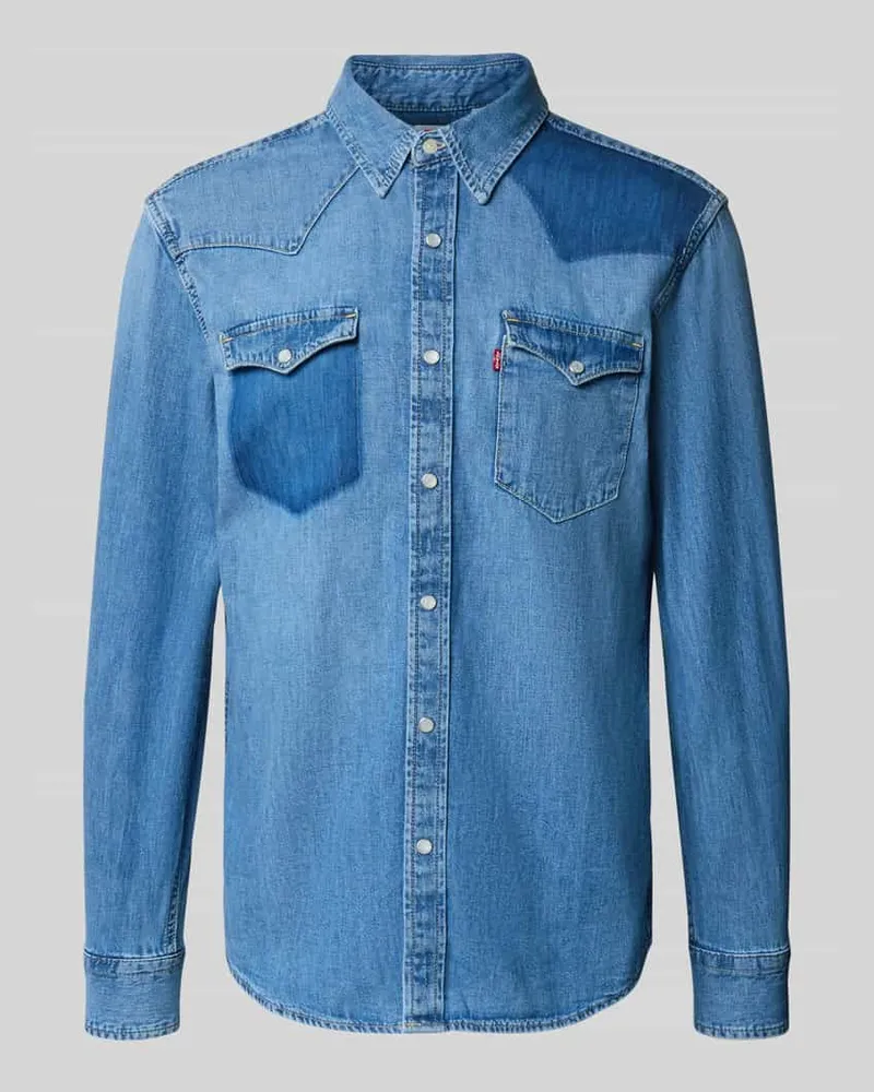 Levi's Regular Fit Jeanshemd mit Brusttaschen und Label-Detail 