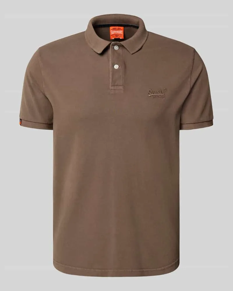 Superdry. Regular Fit Poloshirt mit Label-Stitching 