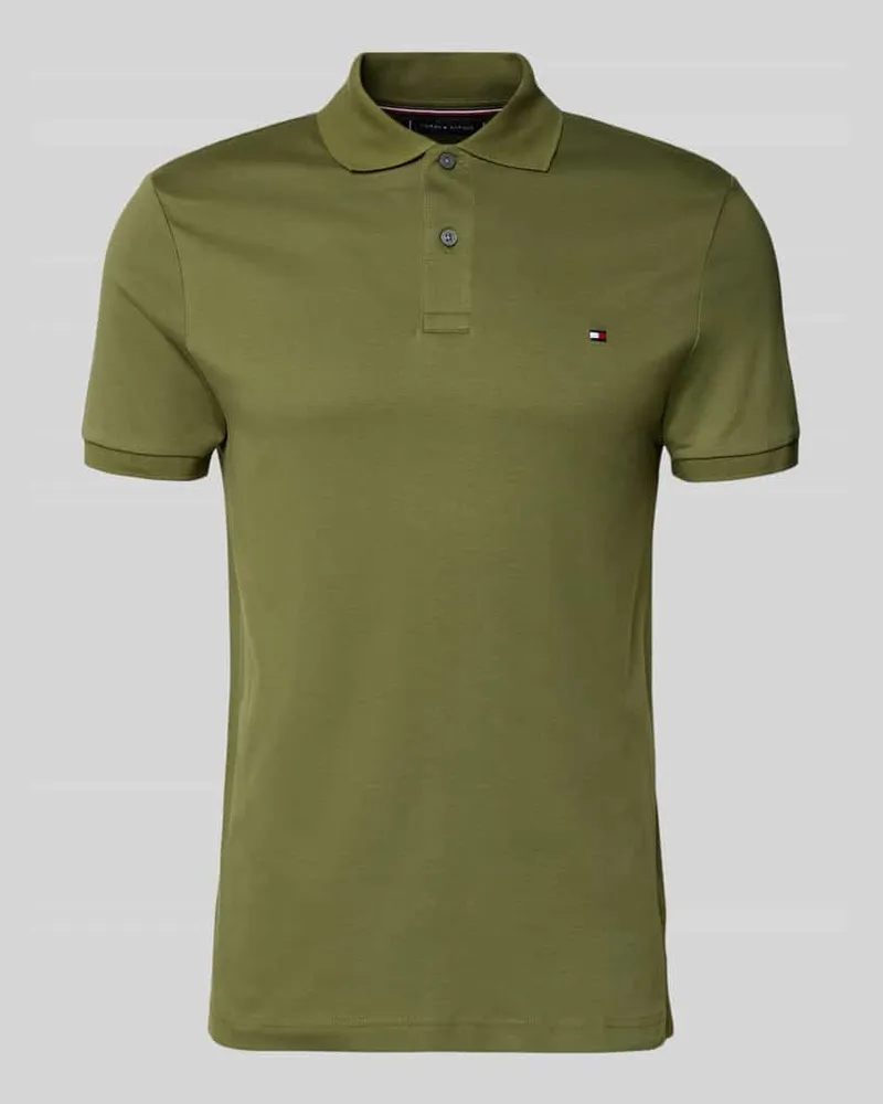 Tommy Hilfiger Regular Fit Poloshirt aus reiner Baumwolle Modell 'LIQUID COTTON Oliv