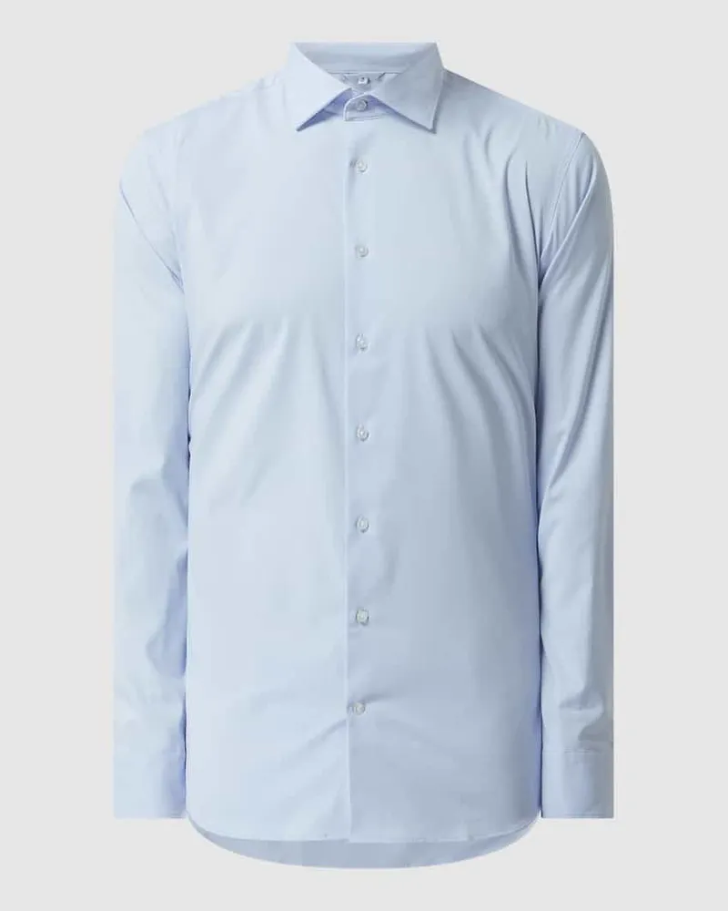 Seidensticker Slim Fit Businesshemd aus Twill mit Stretch-Anteil 