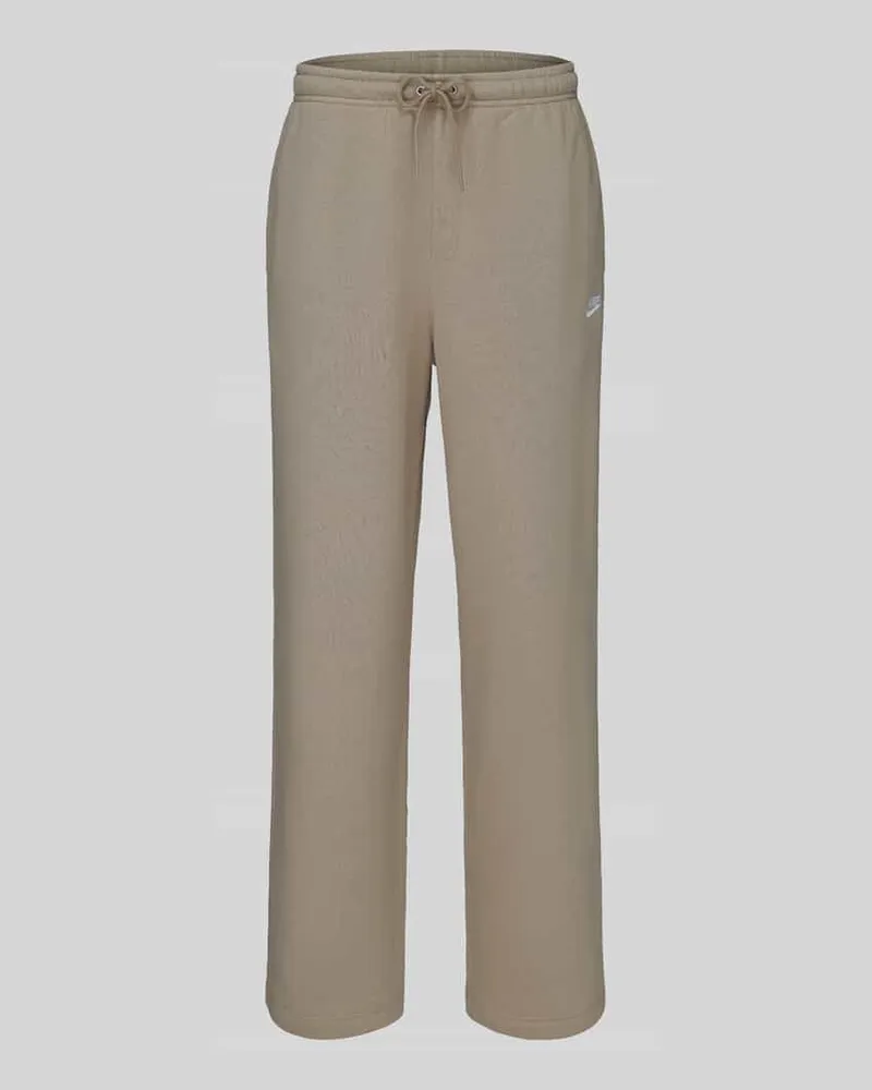 Nike Regular Fit Sweathose aus Baumwoll-Mix Beige