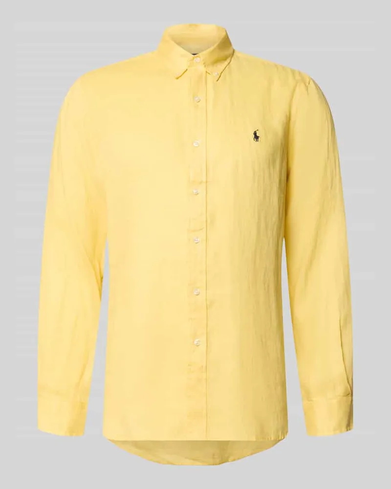 Ralph Lauren Regular Fit Freizeithemd aus reinem Leinen Gelb