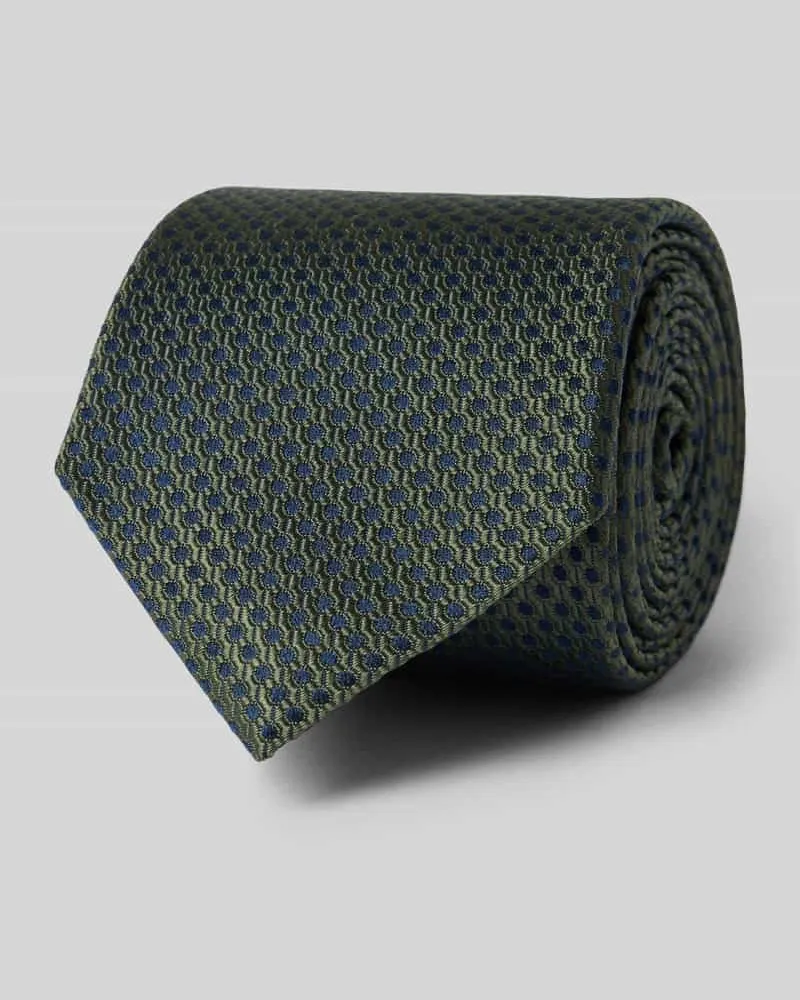 Olymp Seidenkrawatte aus reiner Seide (6,5 cm Gruen