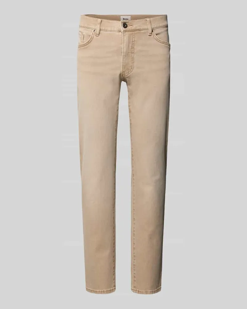 Brax Slim Fit Jeans mit 5-Pocket-Design Modell 'Chuck Beige