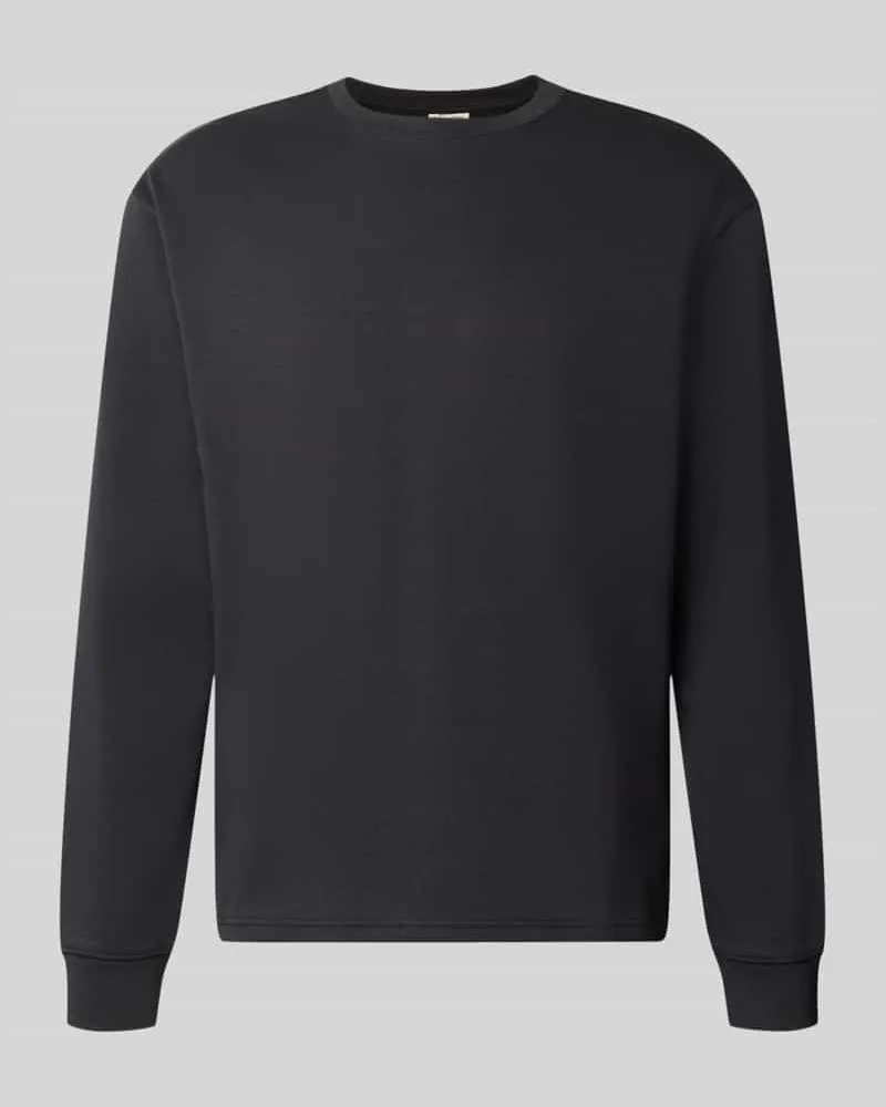 Only & Sons Relaxed Fit Langarmshirt aus Baumwoll-Mix Modell 'SCASPIAN Black