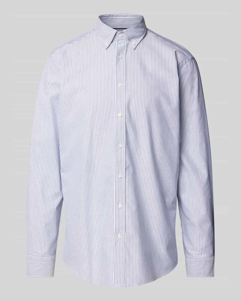 Christian Berg Regular Fit Freizeithemd mit Button-Down-Kragen Royal