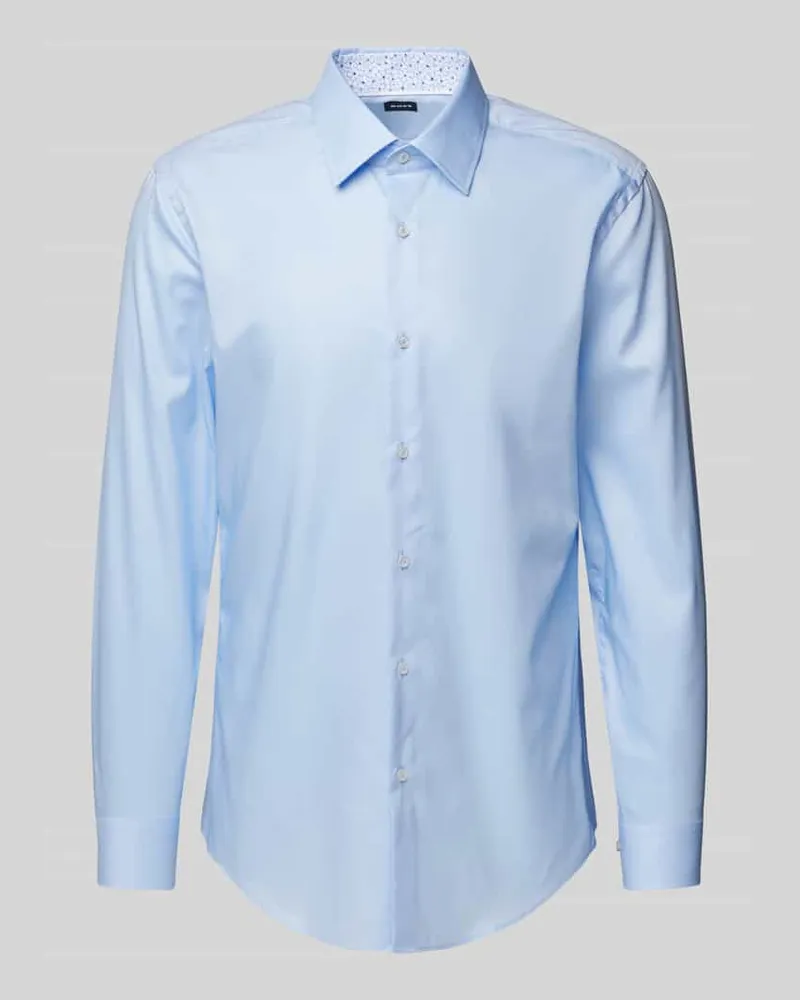 HUGO BOSS Regular Fit Business-Hemd aus Viskose mit Kentkragen 