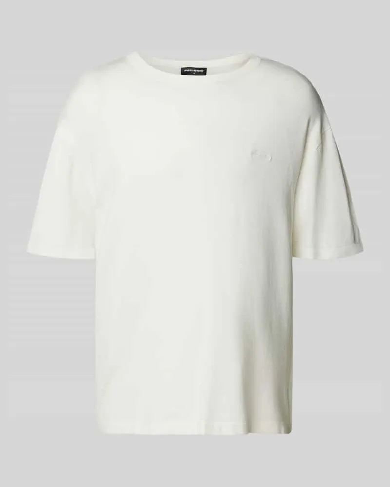 PEGADOR Oversized T-Shirt mit Label-Stitching Modell 'Casan Ecru