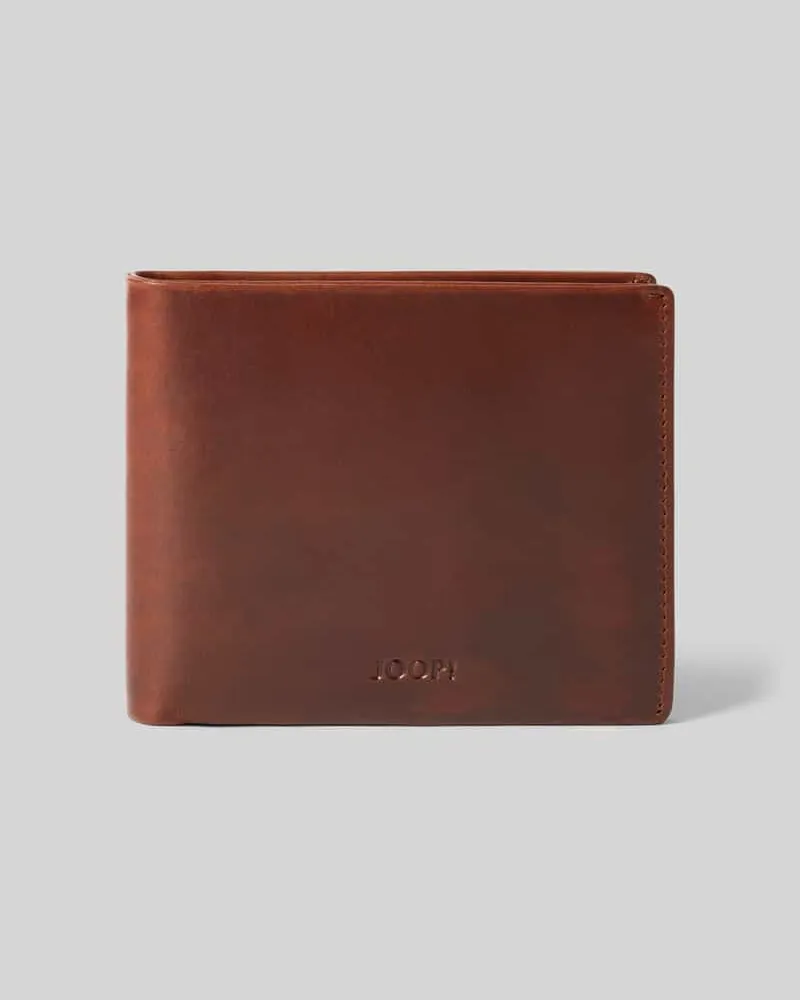 JOOP! Portemonnaie aus echtem Rindsleder Cognac