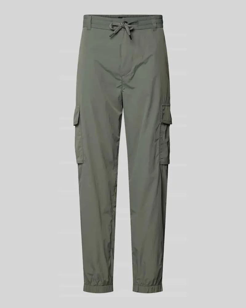 HUGO BOSS Relaxed Fit Cargohose mit Tunnelzug Modell 'STRACKY Khaki