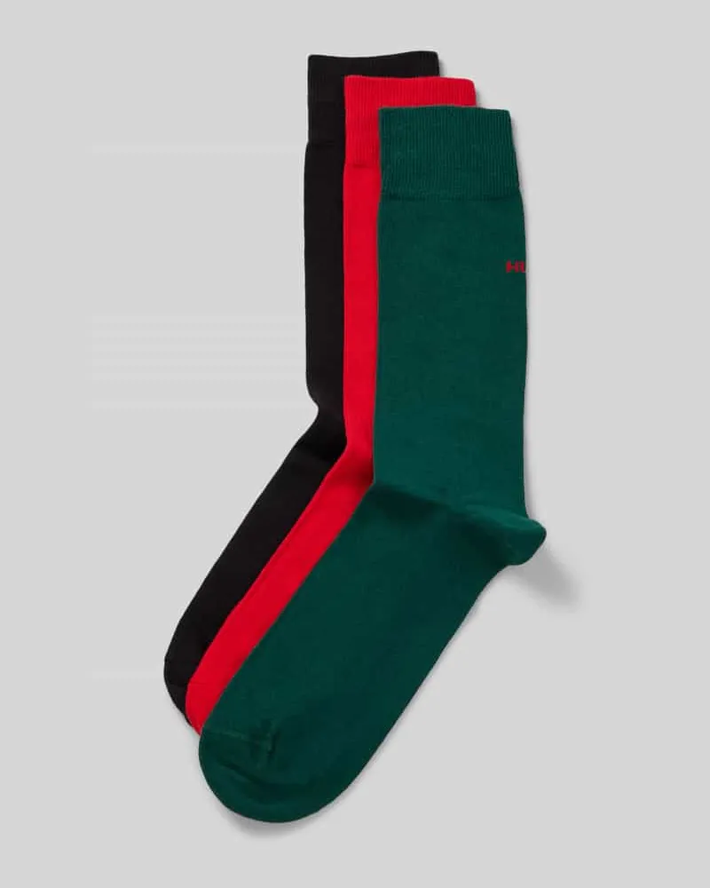 HUGO BOSS Socken mit Label-Stitching im 3er-Pack 
