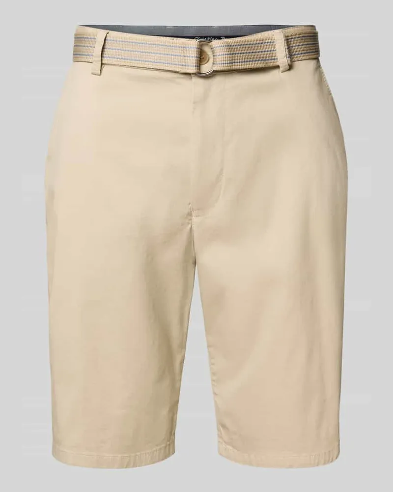 Christian Berg Regular Fit Bermudas mit Gürtel 
