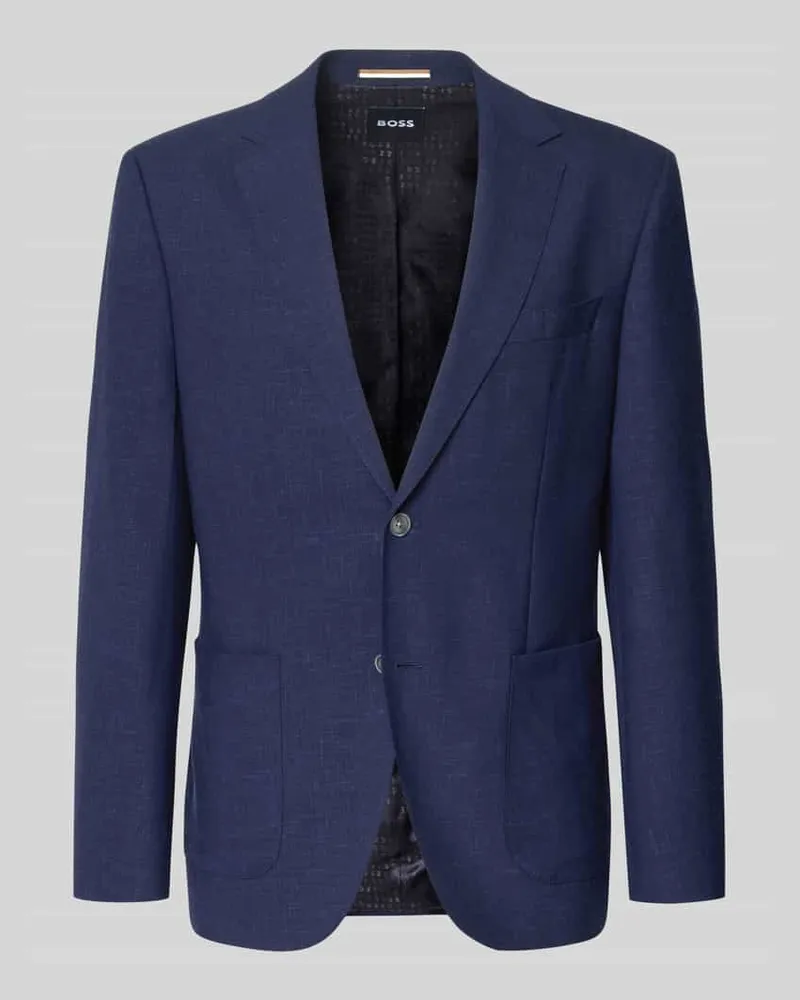 HUGO BOSS Regular Fit Anzugsakko mit Woll-Anteil Modell 'JANSON Marine