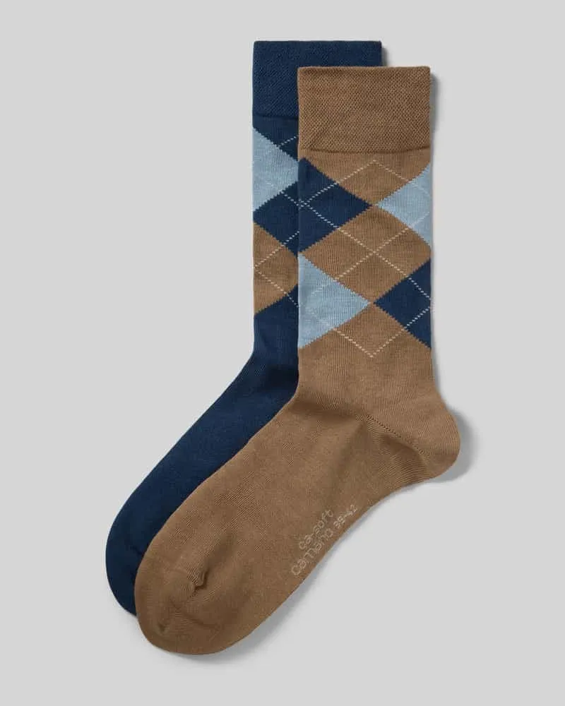 Camano Socken mit elastischem Rippenbündchen im 2er-Pack 