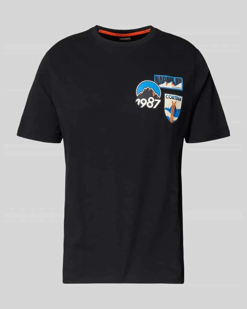 Napapijri T-Shirt mit Label-Print Modell 'MONTEPIANA 