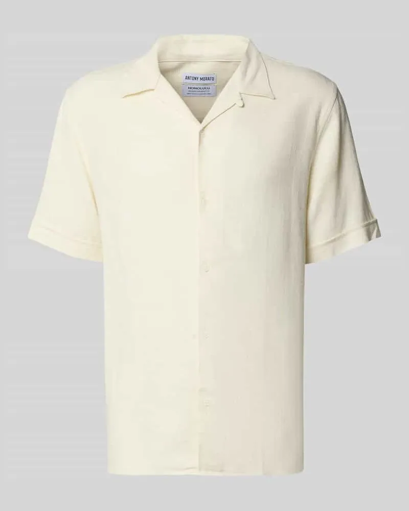 Antony Morato Regular Fit Freizeithemd mit Reverskragen Modell 'Honolulu Ecru