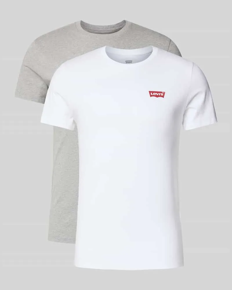 Levi's T-Shirt mit Label-Print im 2er-Pack Weiss