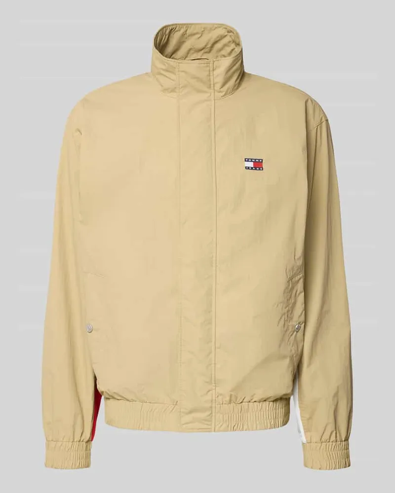 Tommy Hilfiger Regular Fit Blouson mit Logo-Stitching Beige