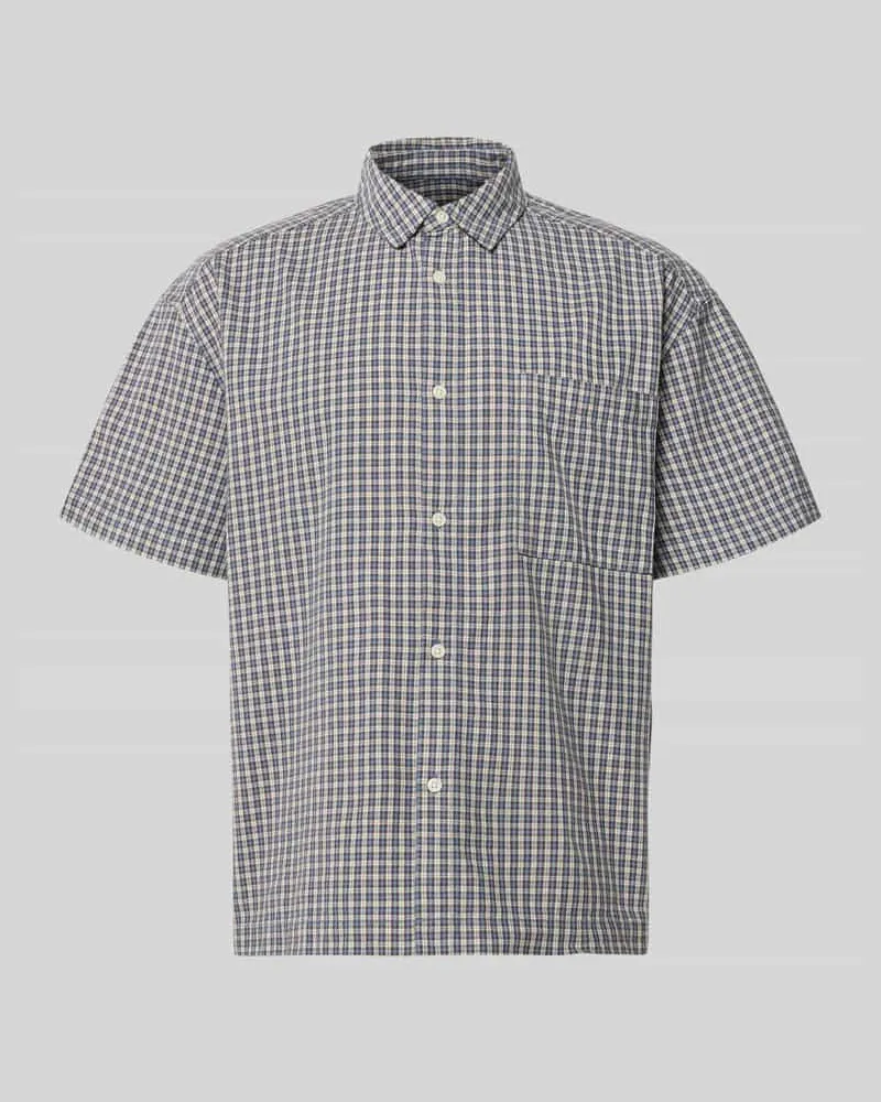 Only & Sons Loose Fit Freizeithemd aus reiner Baumwolle Modell 'DAVES Blau