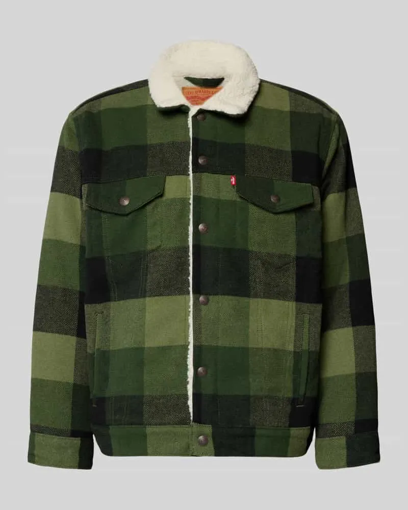 Levi's Relaxed Fit Jacke mit Logo-Patch Modell 'Lare Gruen