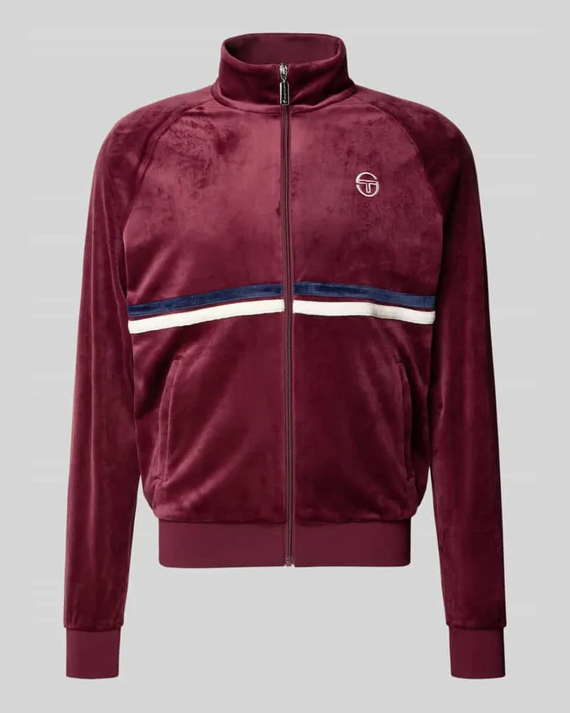 Sergio Tacchini Sweatjacke mit Stehkragen Modell 'DALLAS Violett