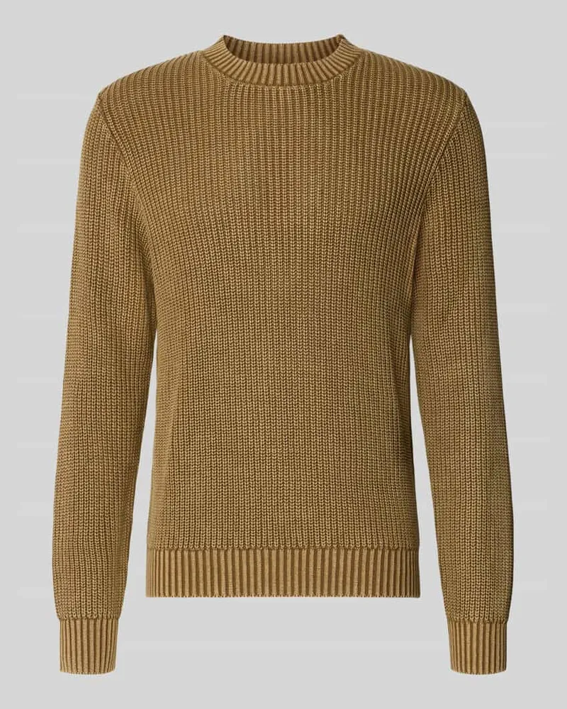 Antony Morato Strickpullover mit gerippten Abschlüssen Beige
