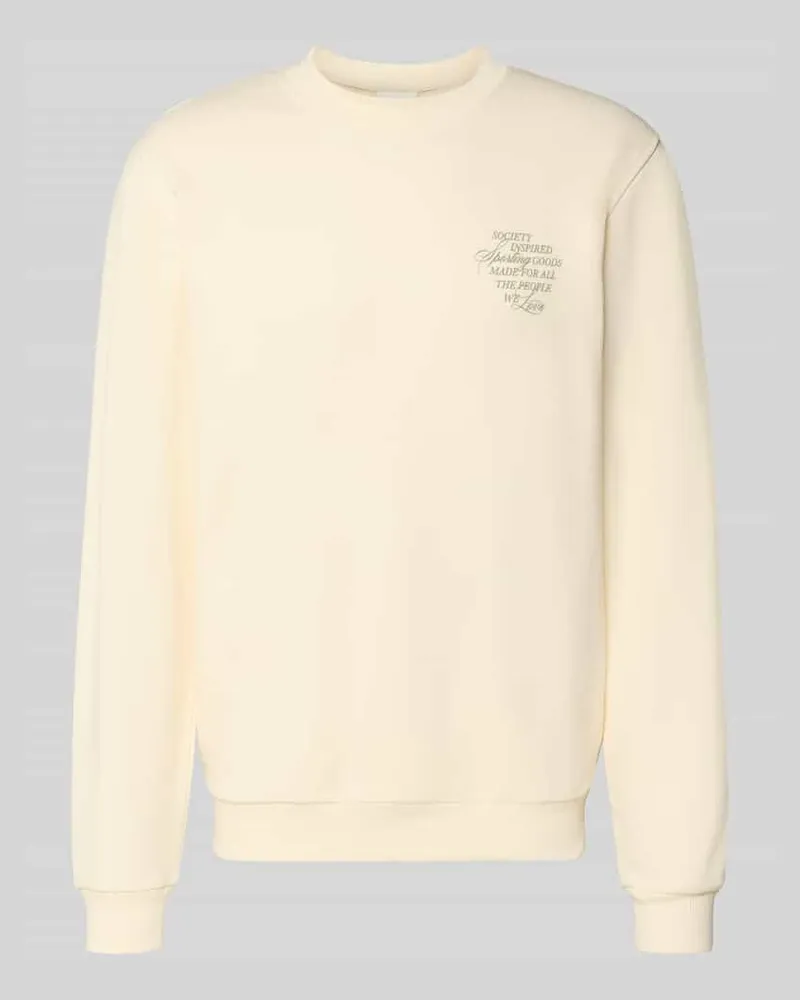 LES DEUX Sweatshirt mit rückseitigem Motiv-Print Modell 'Ben Faience Offwhite