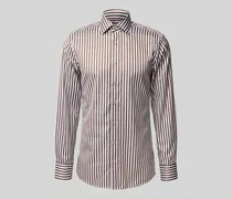 Slim Fit Business-Hemd mit Knopfleiste