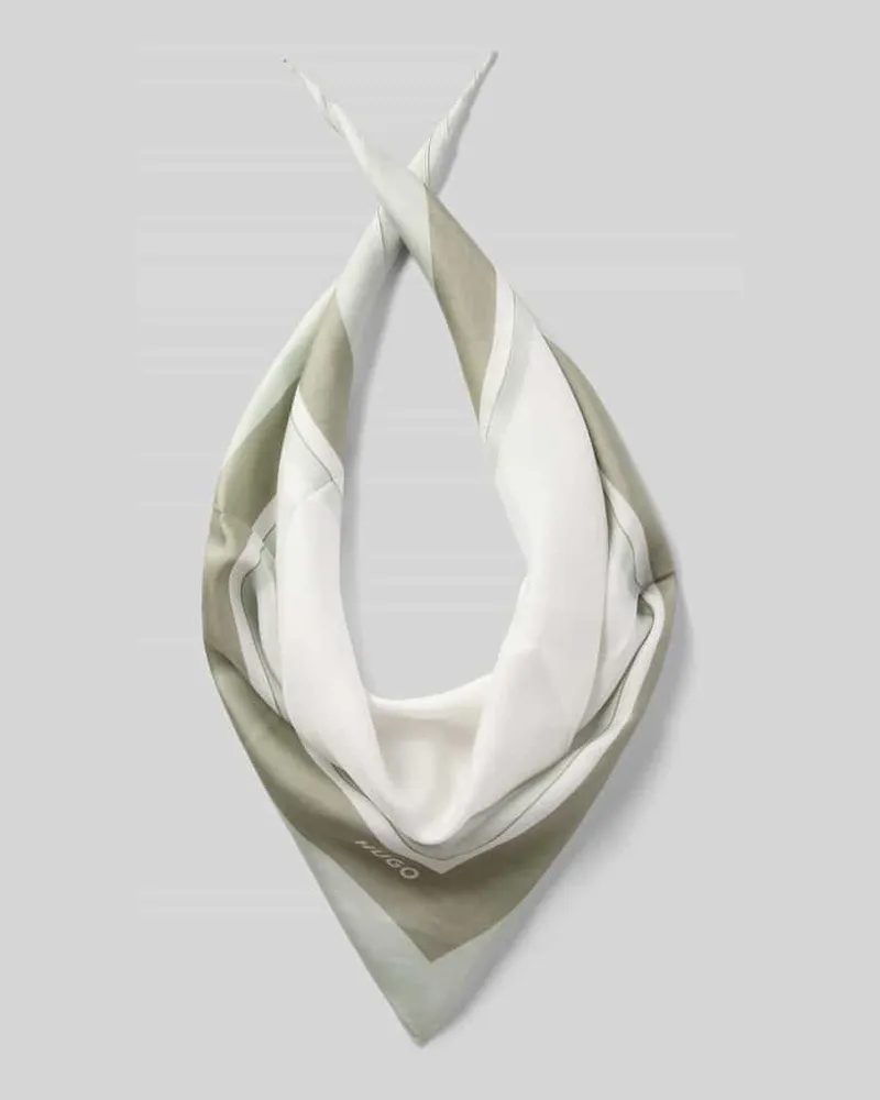 HUGO BOSS Tuch aus Viskose-Seiden-Mix Modell 'BANDANA Hellgruen