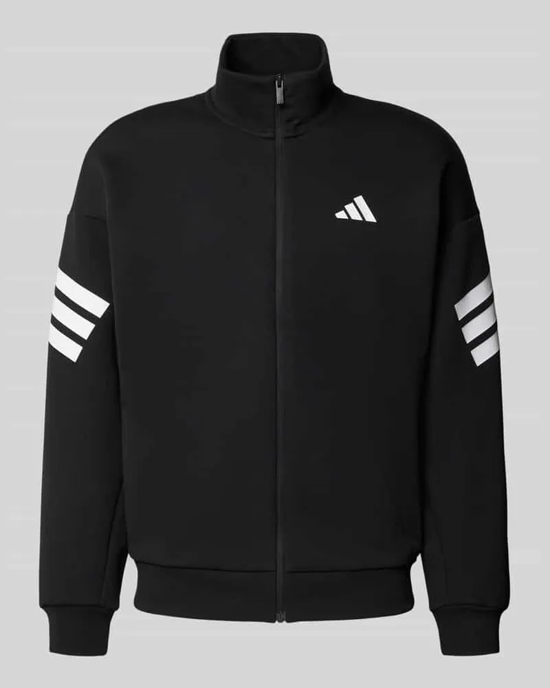 adidas Regular Fit Sweatjacke mit Stehkragen Black