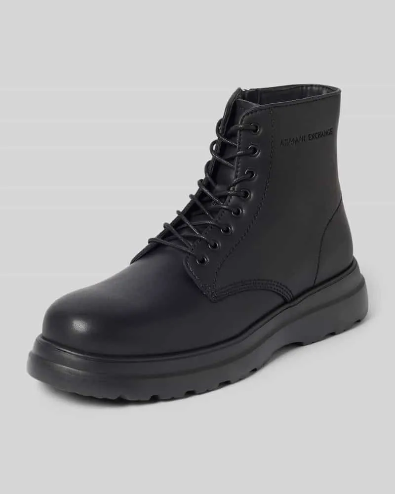 Armani Exchange Boots aus echtem Leder Modell 'LEA Black