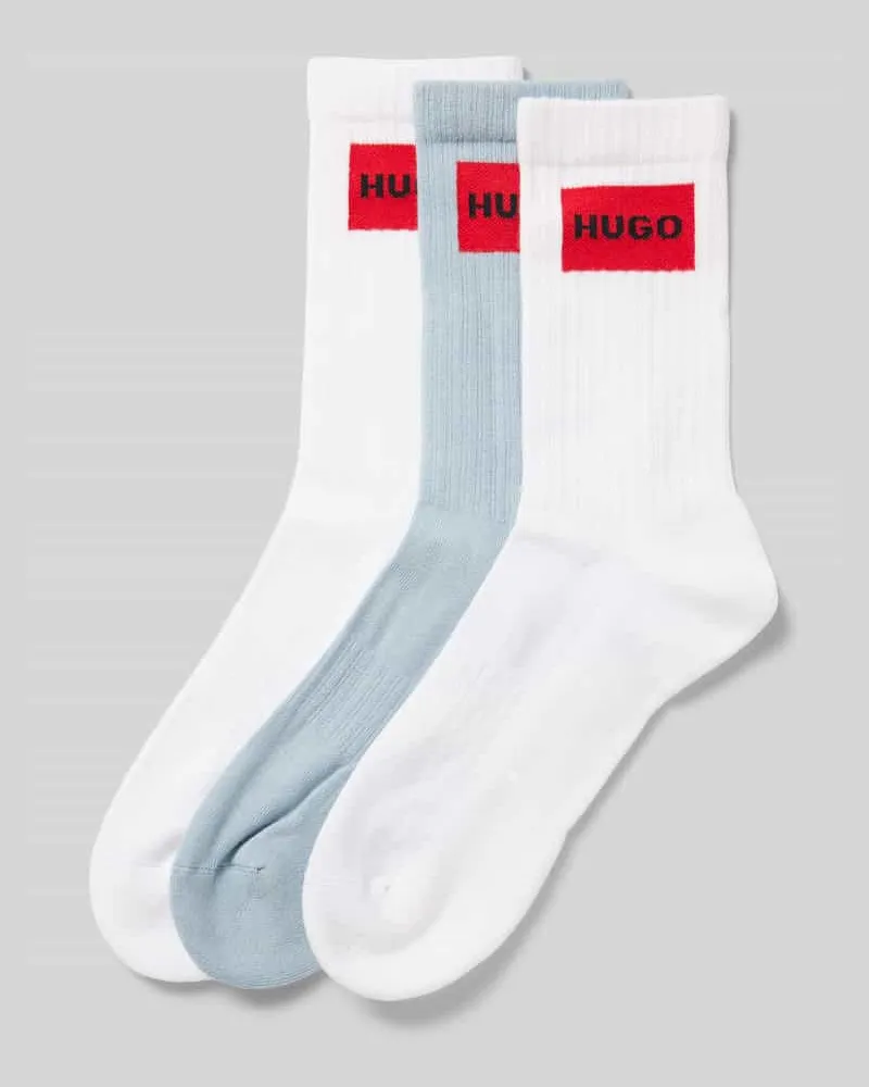 HUGO BOSS Socken im 3er-Pack mit Label-Detail 
