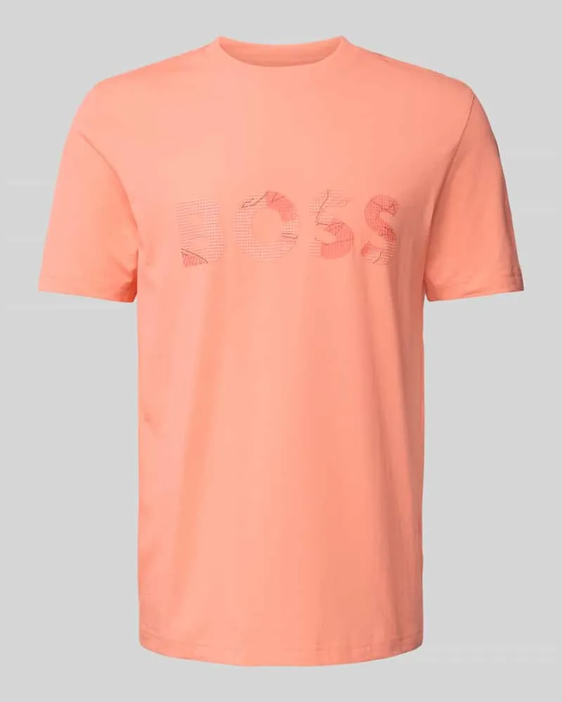 HUGO BOSS T-Shirt mit Logo-Print und Rundhalsausschnitt 