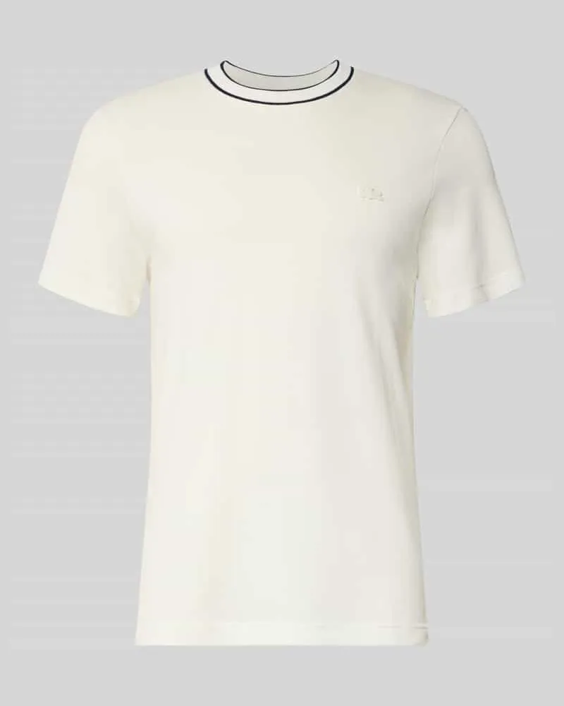 Lacoste Regular Fit T-Shirt aus Baumwoll-Mix Modell 'CREATOR Offwhite