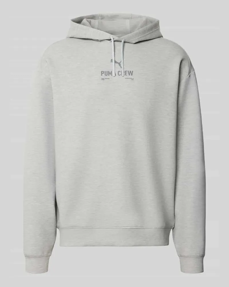 Puma Hoodie mit Logo Hellgrau