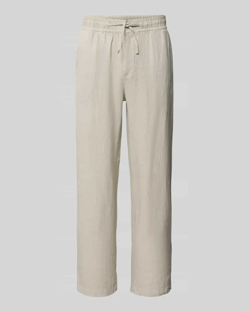 McNeal Leinenhose mit elastischem Bund Kitt