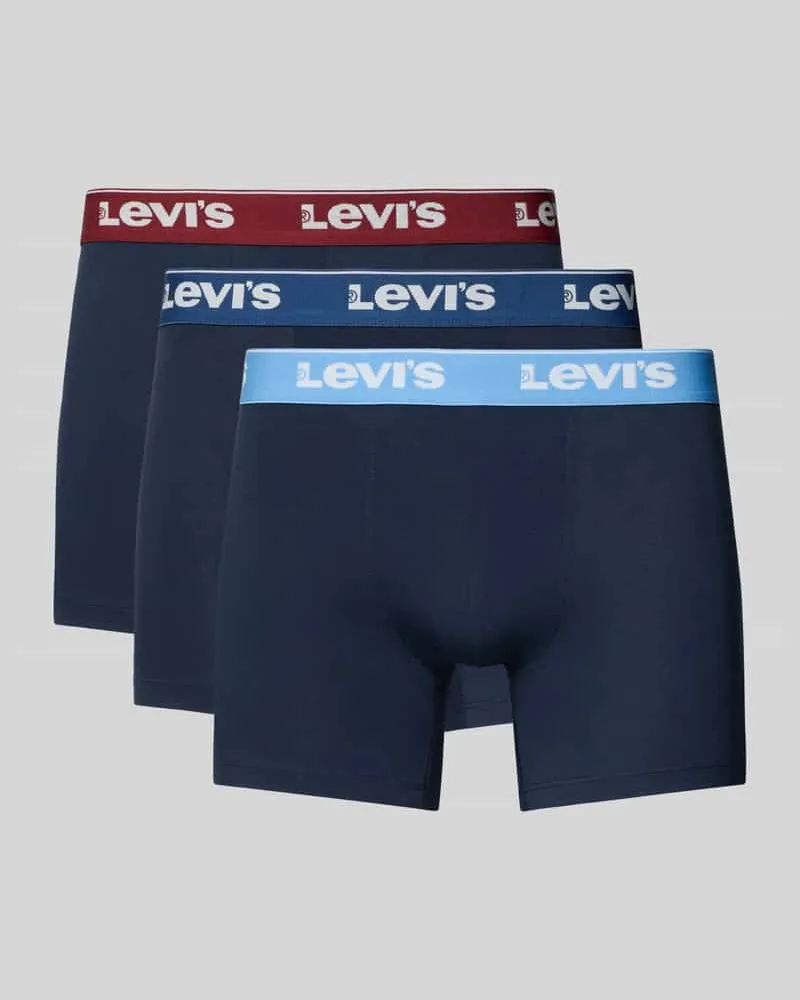 Levi's Trunks aus Baumwoll-Mix im 3er-Pack Marine