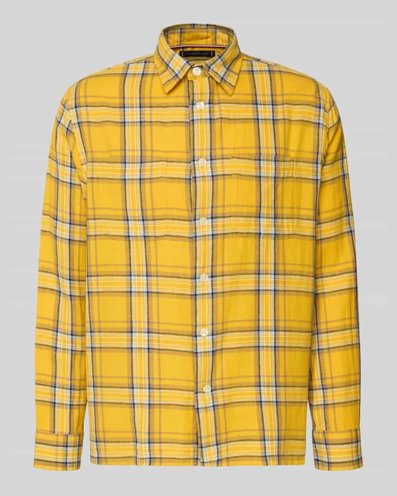 Tommy Hilfiger Relaxed Fit Freizeithemd aus reiner Baumwolle Gelb