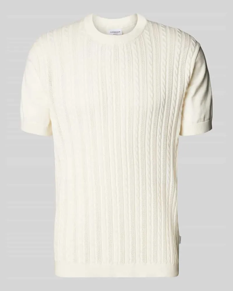 Lindbergh T-Shirt in Strick-Optik mit Zopfmuster 